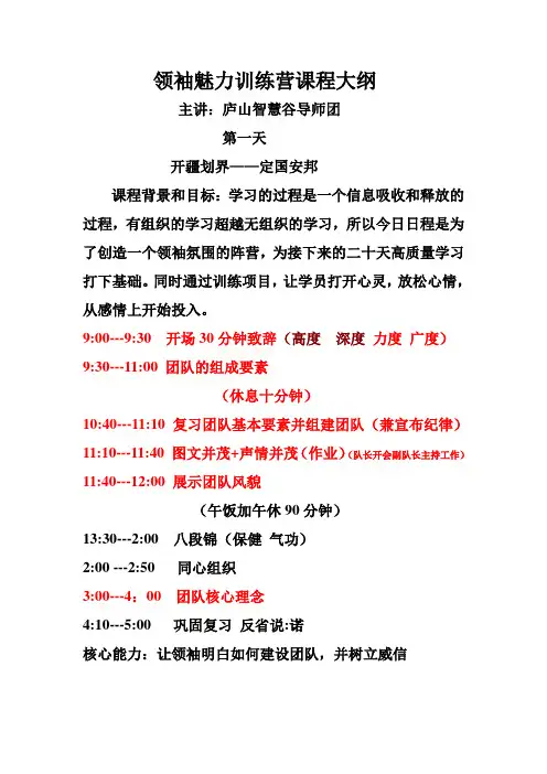 领袖魅力训练营