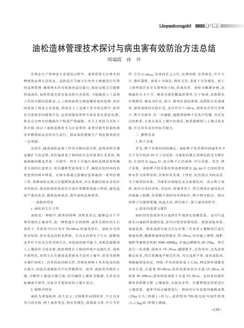 油松造林管理技术探讨与病虫害有效防治方法总结