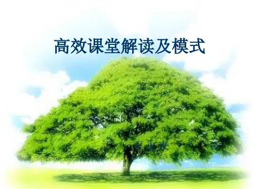 高效课堂培训PPT