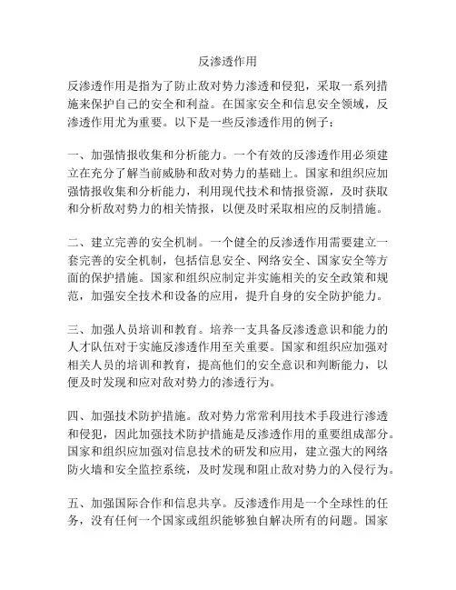反渗透作用