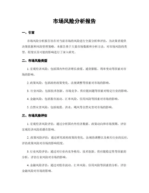 市场风险分析报告