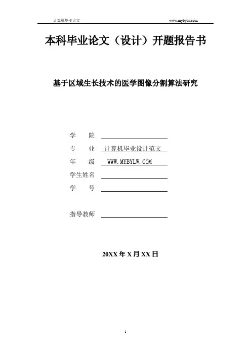 基于区域生长技术的医学图像分割算法研究