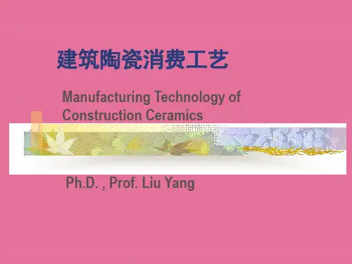 建筑陶瓷生产工艺ppt课件