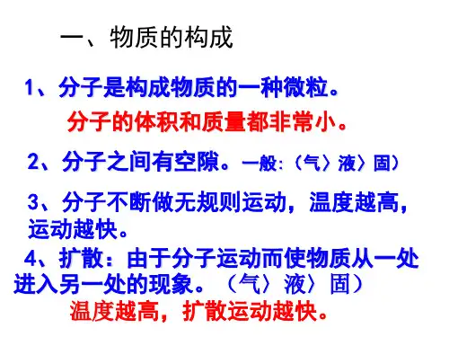 七年级科学物质的特性1