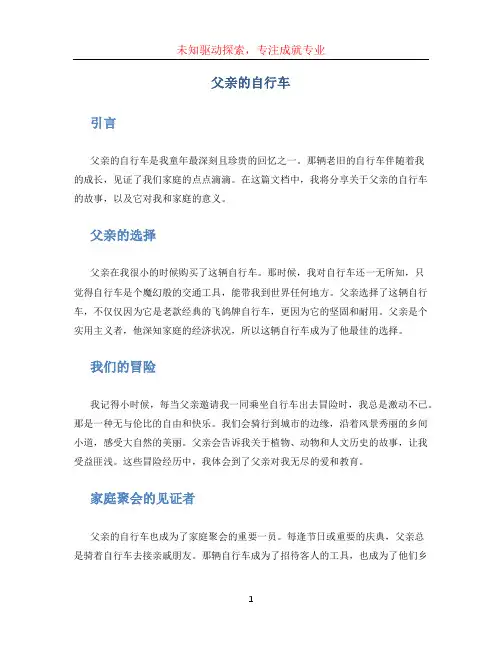 父亲的自行车 (2)