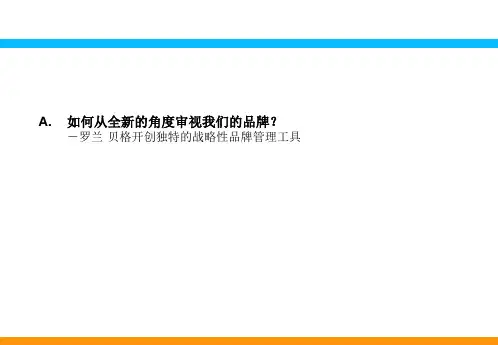 罗兰贝格战略性品牌管理工具Profiler简介