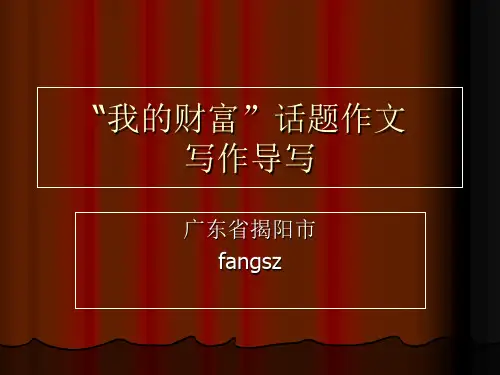 我的财富作文指导ppt课件