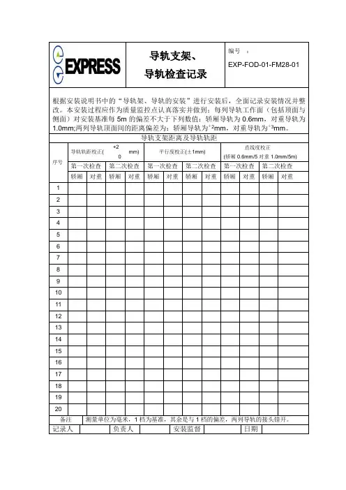 导轨支架_导轨检查
