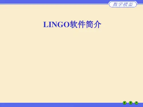 LINGO软件的基本使用方法