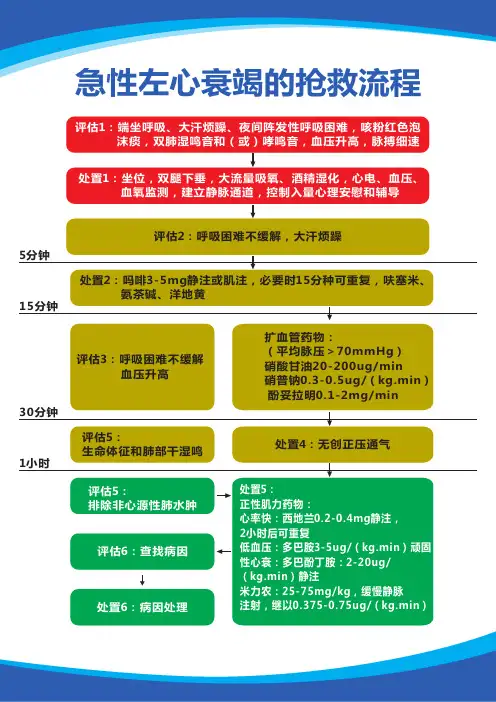 急性左心衰竭的抢救流程图