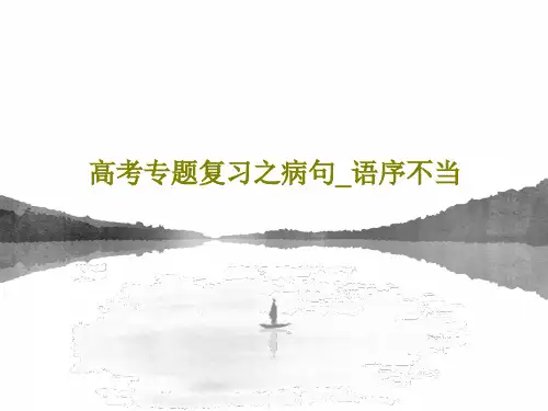 高考专题复习之病句_语序不当共28页文档