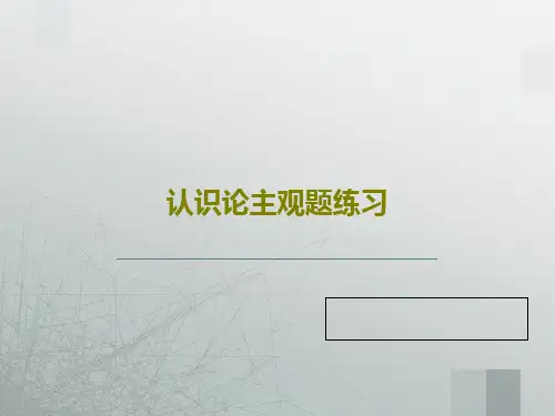 认识论主观题练习共17页
