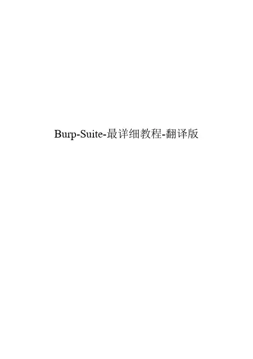 Burp-Suite-最详细教程使用手册