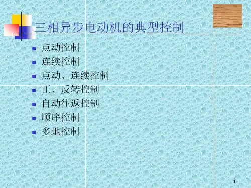 三相异步电动机的电气控制