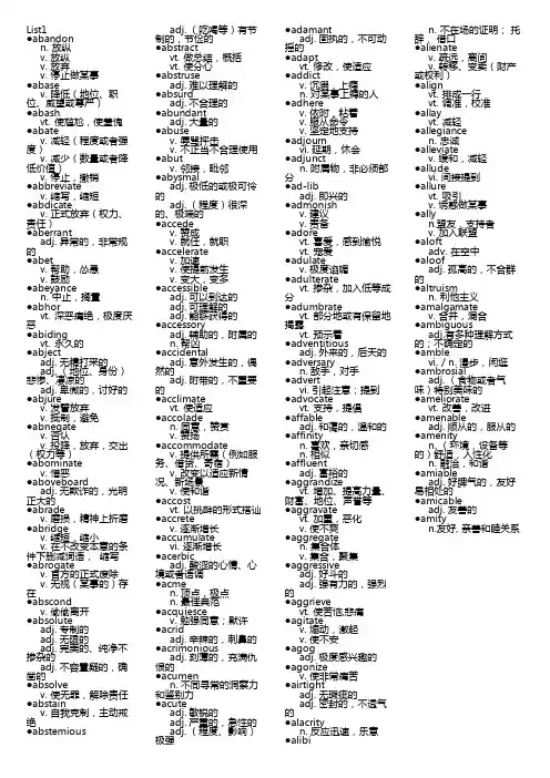 新GRE3000单词浓缩31页打印版