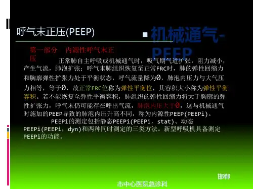 呼气末正压(PEEP和PEEPi)