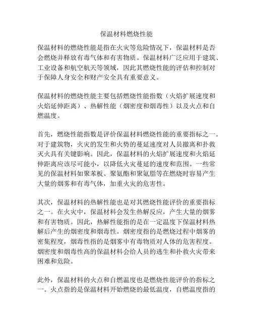保温材料燃烧性能