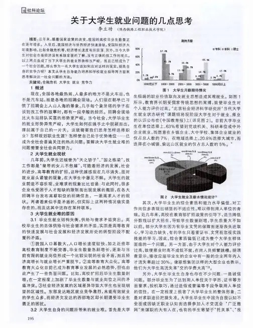 关于大学生就业问题的几点思考