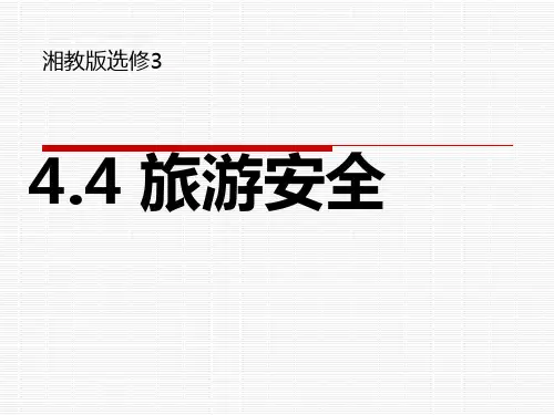 旅游安全PPT教学课件
