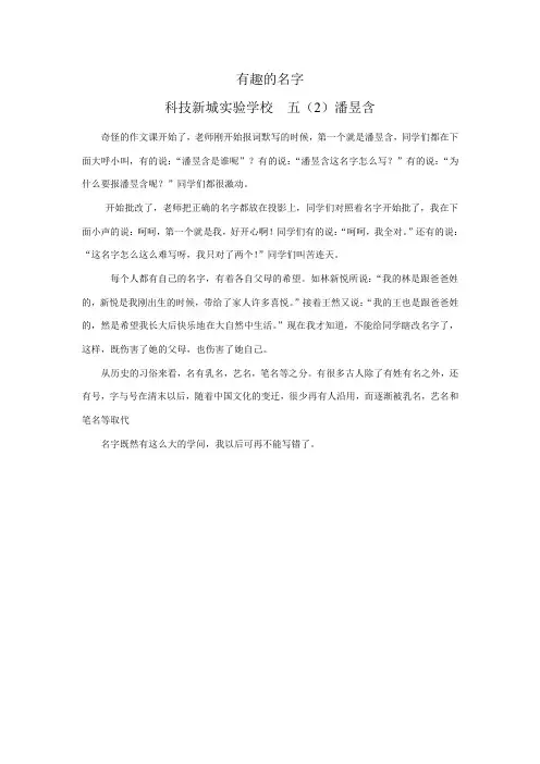 有趣的名字 2