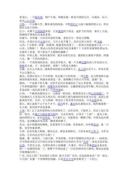 各省市形状