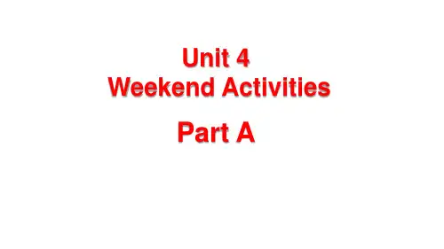 闽教版(MJ)五年级英语上册教学课件 Unit 4 Part A 课件