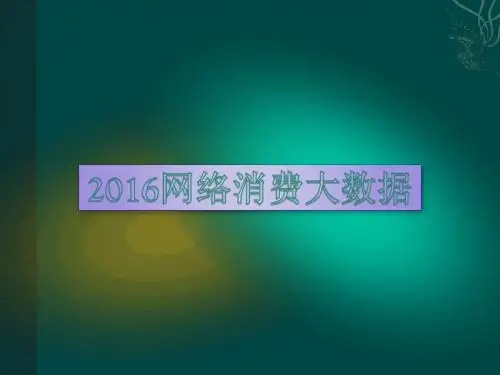 2016网络消费大数据