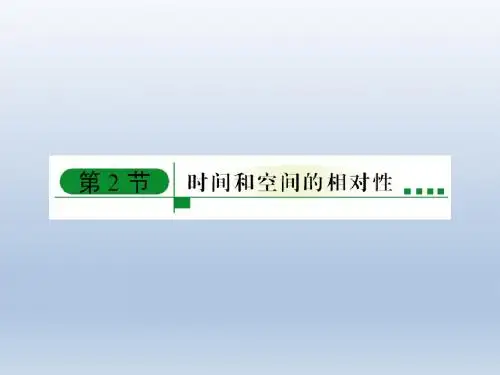 《绿色通道》高二物理选修3-4课件15-2时间和空间的相对性