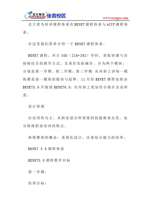 北大青鸟培训课程体系