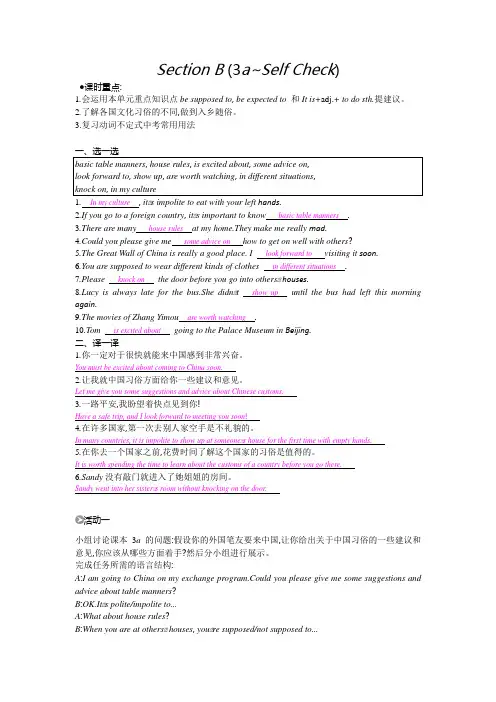 英语人教版九年级全册unit10 sectionB3a-selfcheck