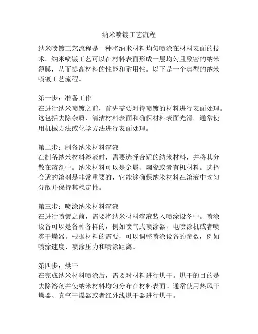 纳米喷镀工艺流程