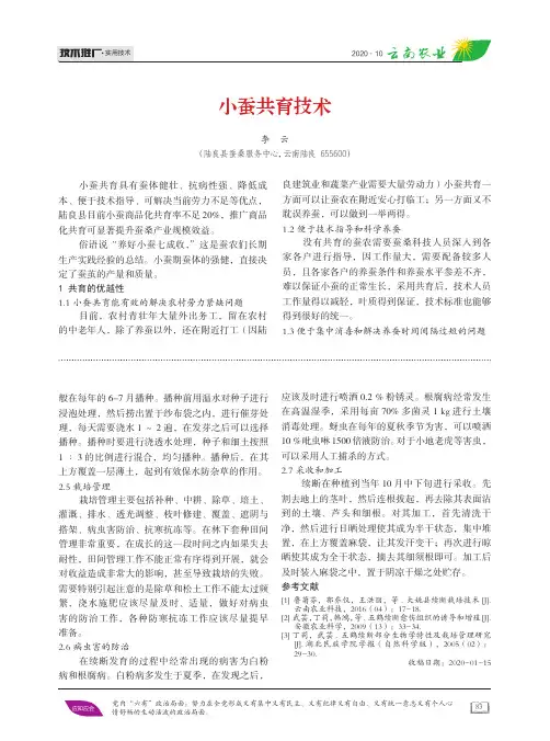 小蚕共育技术