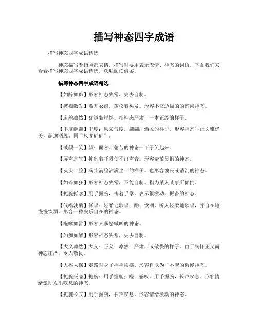 描写神态四字成语