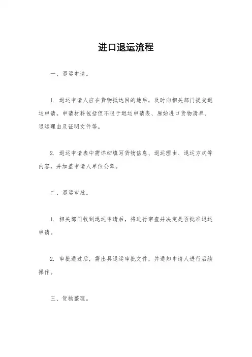 进口退运流程
