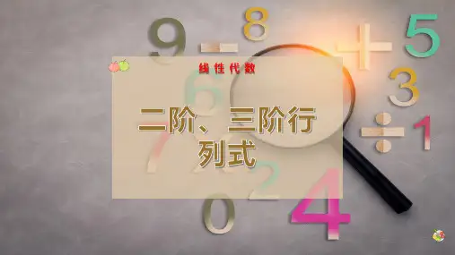 二阶、三阶行列式