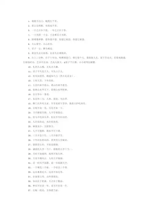 谚语、歇后语、俗语