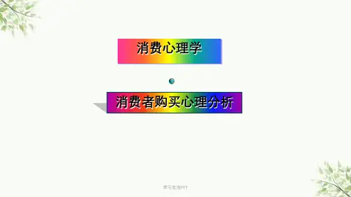 消费者购买心理分析ppt课件