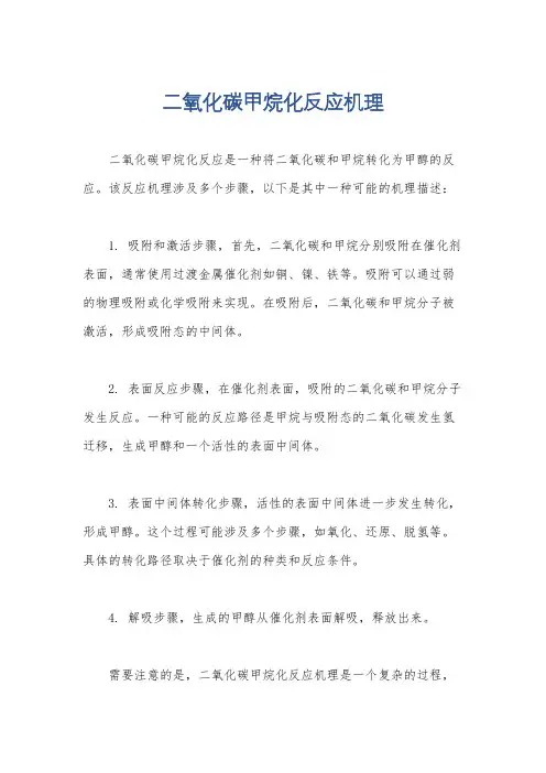 二氧化碳甲烷化反应机理
