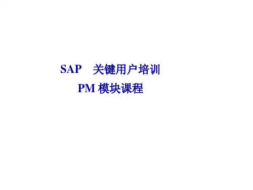 SAP-PM模块培训精讲1