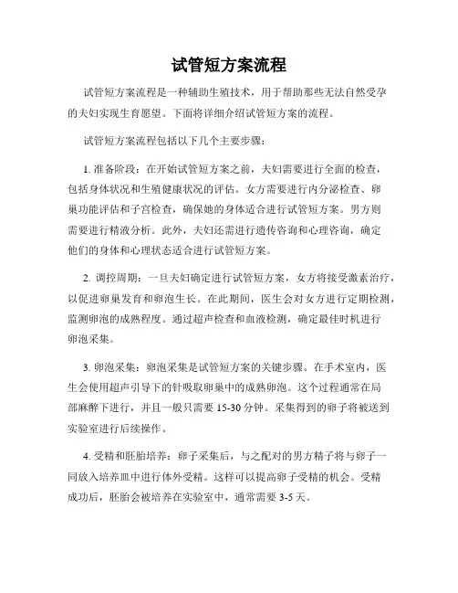 试管短方案流程