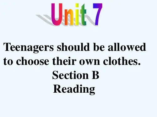 英语人教版九年级全册Unit7 SectionB Reading