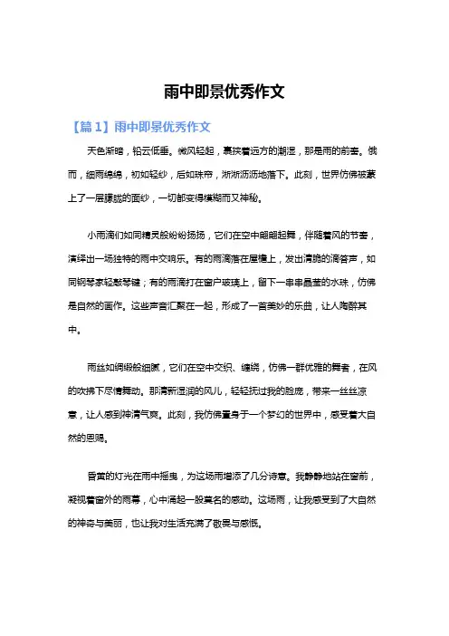 雨中即景优秀作文