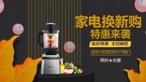 简约家电产品促销活动策划PPT模板