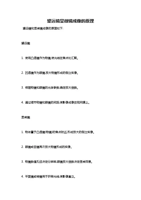 望远镜显微镜成像的原理