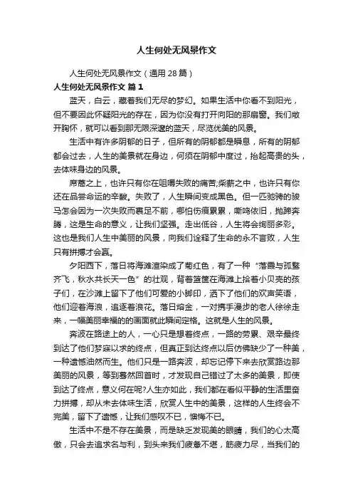 人生何处无风景作文