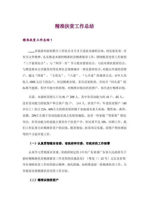 精准扶贫工作总结_1