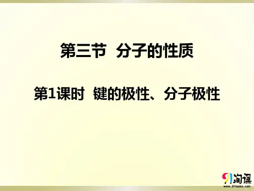 课件4：2.3.1键的极性、分子极性