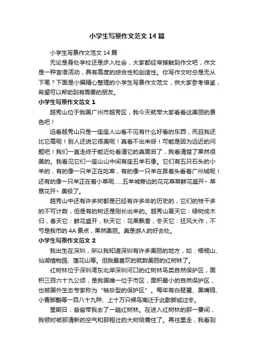 小学生写景作文范文14篇