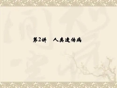 高考生物总复习 2-3-2人类遗传病课件 新人教版必修2
