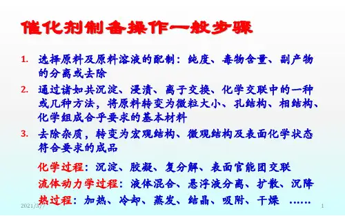 催化剂制备原理典型工业催化剂制备催化剂制备专利创新实例